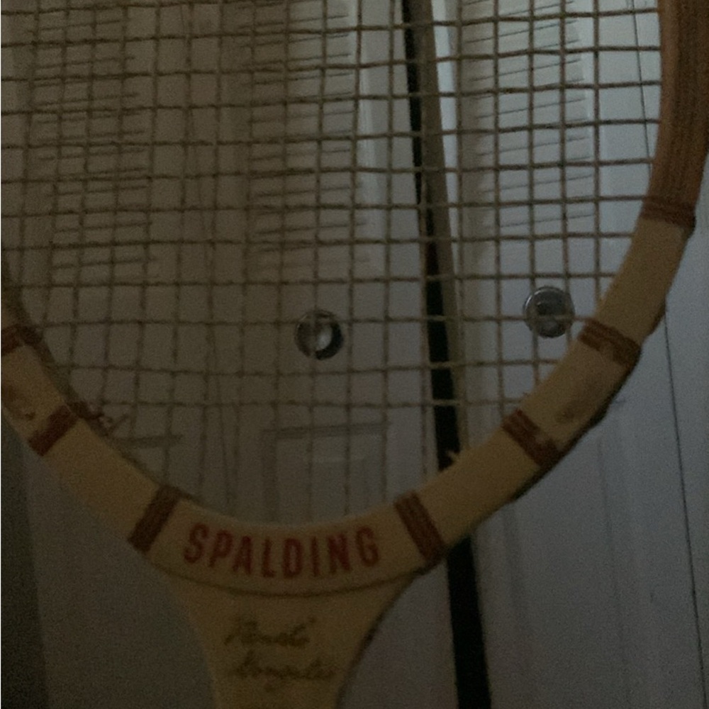 Spalding Pancho Gonzales Racket with Red Text